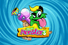 Planet Monsters title screen for GameBoy Advance